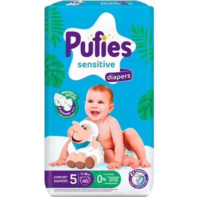 pufies Бебешки пелени Pufies Sensitive - Размер 5, 11-16 kg, 46 броя (23144)