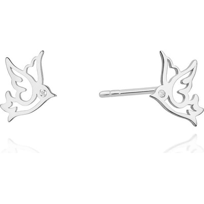 Blink-Blink Napichovacie náušnice KOLIBRÍK s diamantami 3127BDB