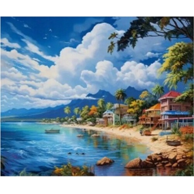 Norimpex - Puzzle Diamant painting: Sunny Beach 30x40 cm - 1 - 39 piese