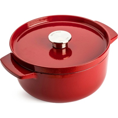 KitchenAid Kastrol litinový s poklicí 26cm/5,2l královská červená