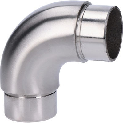 Spojka 90° na trubku ø 42,4 mm, brúsená nerez AISI 304