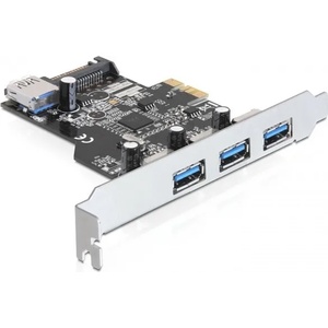 Delock PCI-E разширителна карта 3x външна + 1x вътрешна USB 3.0 Type-A женски прах 89301 (89301)