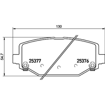 BREMBO Sada brzdových platničiek kotúčovej brzdy P11032
