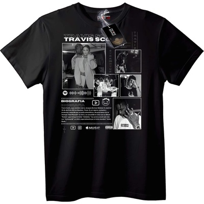 NOONEBRAND Тениска Travis Scott биография - M, White