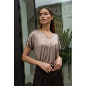 Moodo Блуза от брокатен материал розова Moodo Moodo | Zlaten | ЖЕНИ | XXL