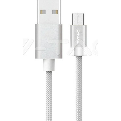 V-TAC VT-5331 Micro USB, 1m, stříbrný