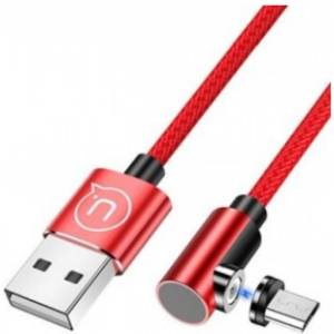 USAMS SJ446USB02 Правоъгълен магнитен микро кабел за зареждане 1 м червен (SJ446USB02)