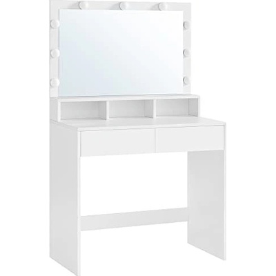 SongmicsHome Vanesa RDT120T10 toaletní stolek s velkým zrcadlem a osvětlením 80 x 40 x 140 cm bílá – Zboží Mobilmania