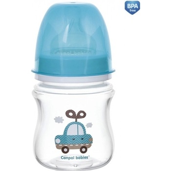 Canpol babies Sklenená Fľaška Easy Start Pure 120 ml modrá