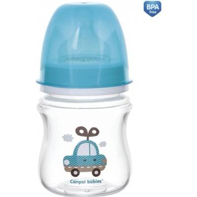 Canpol babies Sklenená Fľaška Easy Start Pure 120 ml modrá