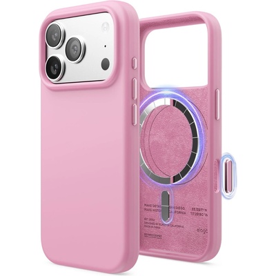 elago Силиконов (TPU) калъф с MagSafe за iPhone 17 Pro - Elago Magnetic Soft Silicone Case (розов) (ES17MSSC63PRO-HPK)