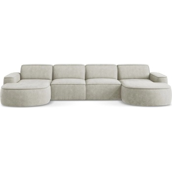 makamii Кремав шенилов ъглов диван (U форма) Omao - Makamii (OMAO_U_61_P1_C6)