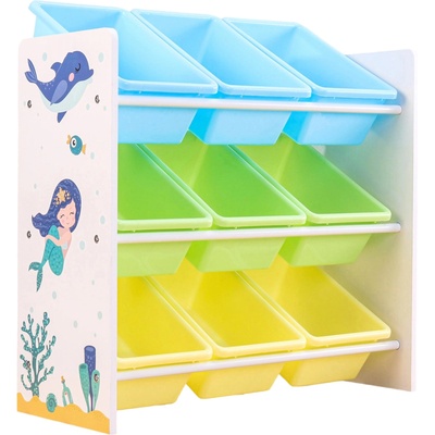 Етажерка с 9 кутии за играчки и книжки Ginger Home - Русалка (JWTR-3183)