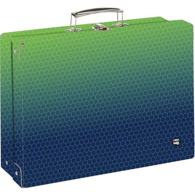 OxyBag Kufrík lamino hranatý A4 OXY NEXT Ombre Green