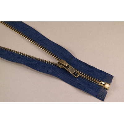 Deliteľný kovový starokovový zips č.5 viac farieb - dĺžka (30 - 100 cm) 85 cm tmavo modrá bez ozdoby