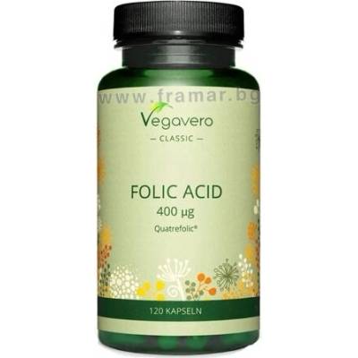 Vegavero Фолиева киселина (метил фолат) 400 g 120 капсули | Vegavero (VV-VITA-304)