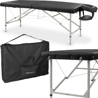 AVENO LIFE Hliníkový masážny stôl Verona 71 cm - čierny