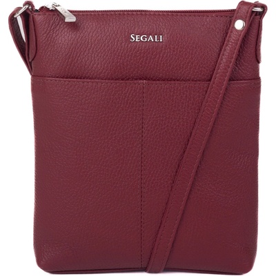 Segali dámska kožená crossbody kabelka 7001 B bordo