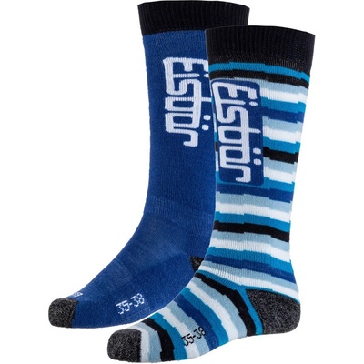 EISBÄR JR COMFORT Dětské lyžařské ponožky 2 PACK royal