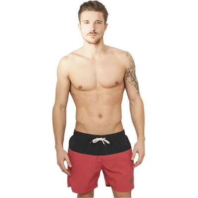 Urban Classics Бански гащета Urban classics Basic swimming shorts - Red (Black / Red)