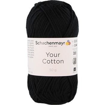 Schachenmayr Your Cotton 00099 Black Плетива прежда (9807019-00099)
