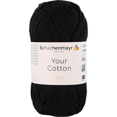 Schachenmayr Your Cotton 00099 Black Плетива прежда (9807019-00099)