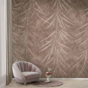Art Gift Decor Фототапет Винтидж листа в кафяво-бежова текстура