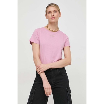 Pinko Памучна тениска Pinko Answear Exclusive в розово 100355. A22Q (100355.A22Q)