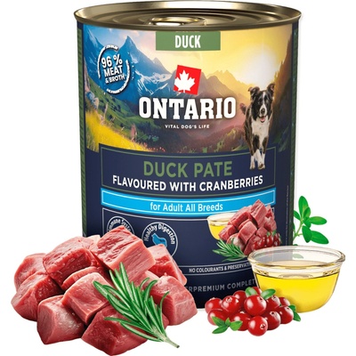 Ontario Adult kačacie pate s príchuťou brusníc 800 g