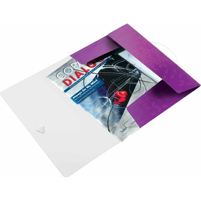 ESSELTE Plastový obal s gumičkou Leitz WOW purpurový