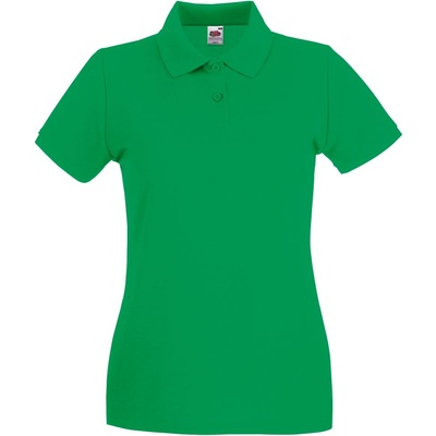 Fruit of the Loom lady-fit premium polo / Дамска поло тениска с къс ръкав - зелена xs (16303052000)