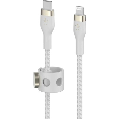 Belkin CAA011bt2MWH BOOST CHARGE USB-C pro LTG silikonový opletený, 2m, bílý