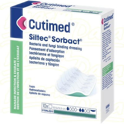 Cutimed Siltec Sorbact B an.kr.st.12,5 x 12,5 cm 10 ks