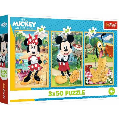 Trefl 3 × Mickey Mouse a přátelé Na prázdninách 3v1 50 dielov