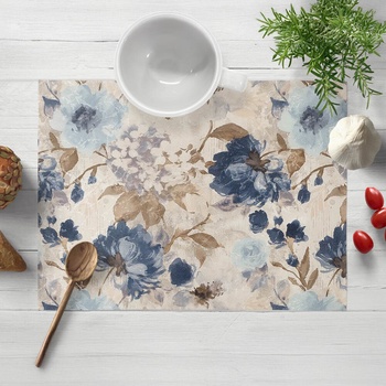 Biante prestieranie Parma PM-113 Modré kvety na smotanovom 30x40 cm