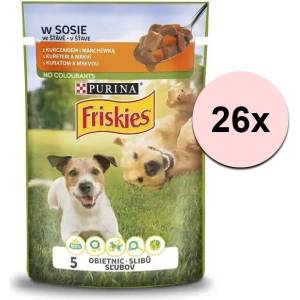 Friskies Възрастни пакетче с пиле и моркови в сос 26 x 85 г