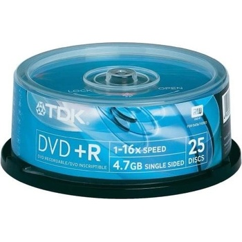 TDK DVD+R 4,7GB 16x, 25ks