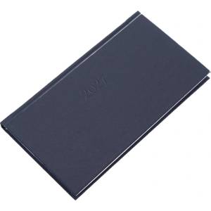 REALSYSTEM Джобен календар REALSYSTEM Standard, хоризонтален, бял, със сини страници, 2027 (5711-04)