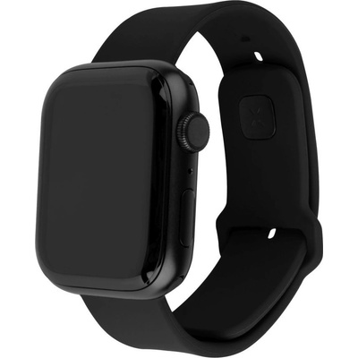 FIXED Силиконова каишка за Apple Watch 42/44/45 мм, черна, FIXSST2-434-BK (FIXSST2-434-BK)