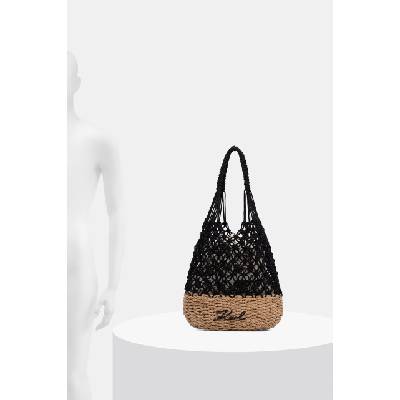 KARL LAGERFELD чанта с дълга дръжка дамска от сплетена материя K/SIGNATURE (B2W46071)