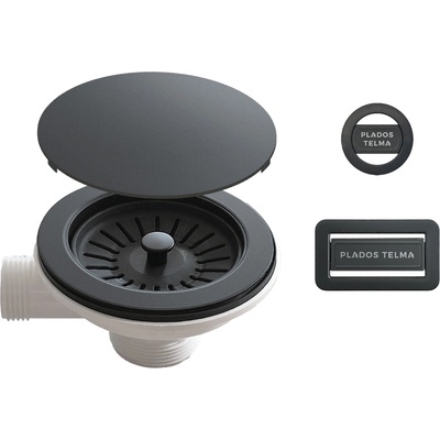 Plados Telma Plados abs СИФОН И ПРЕЛИВНИК ЗА МИВКА С 1 КОР ЧЕР (kitblack1)