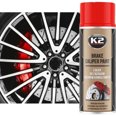 K2 BRAKE CALIPER 400 ml Červený - barva na třmeny a brzdové bubny