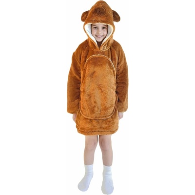 Cozy Noxxiez CH307 Kapybara hrejivá televízna mikinová deka s kapucňou