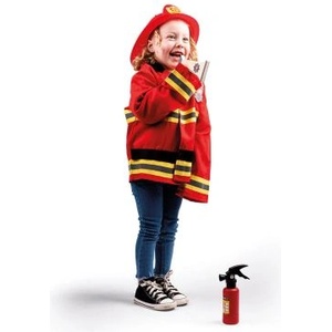 Bigjigs Toys - Детски карнавален костюм пожарникар (34068)