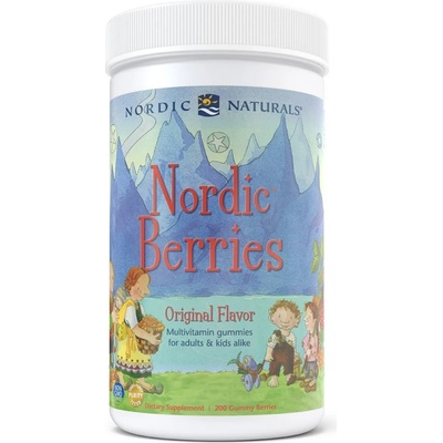Nordic Naturals Nordic Berries Мултивитамини за деца, сладко и кисело, 200 гуми
