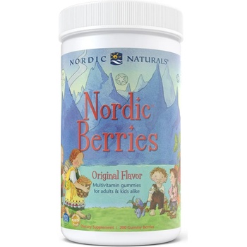 Nordic Naturals Nordic Berries Мултивитамини за деца, сладко и кисело, 200 гуми