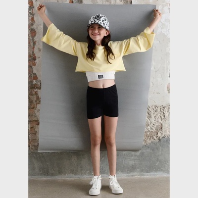 Mayoral Къси памучни панталони basic Черен цвят за момиче Mayoral