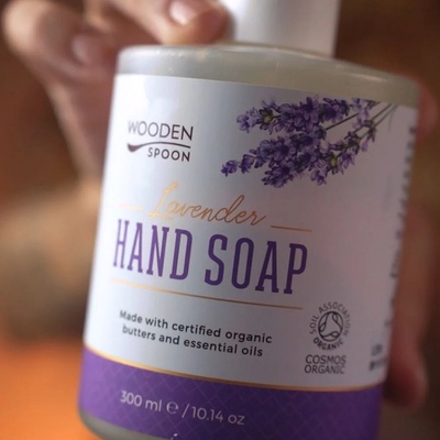 Wooden Spoon tekuté mýdlo Levandule 300 ml