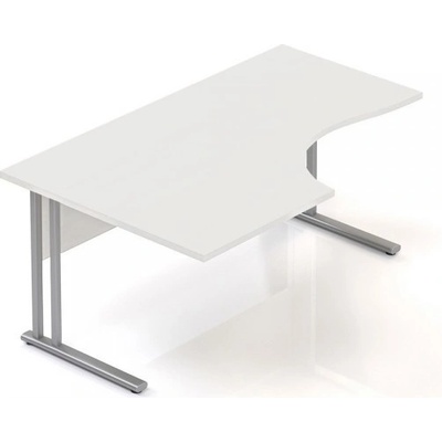Lenza Ergonomický stůl Visio 160 x 100 cm, levý, bílá