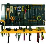  Панели pvc 2бр. 50 х 50см + 2 рафта + 50 куки 172969 - Органайзер за стена, pvc, Практичен комплект (3514553)